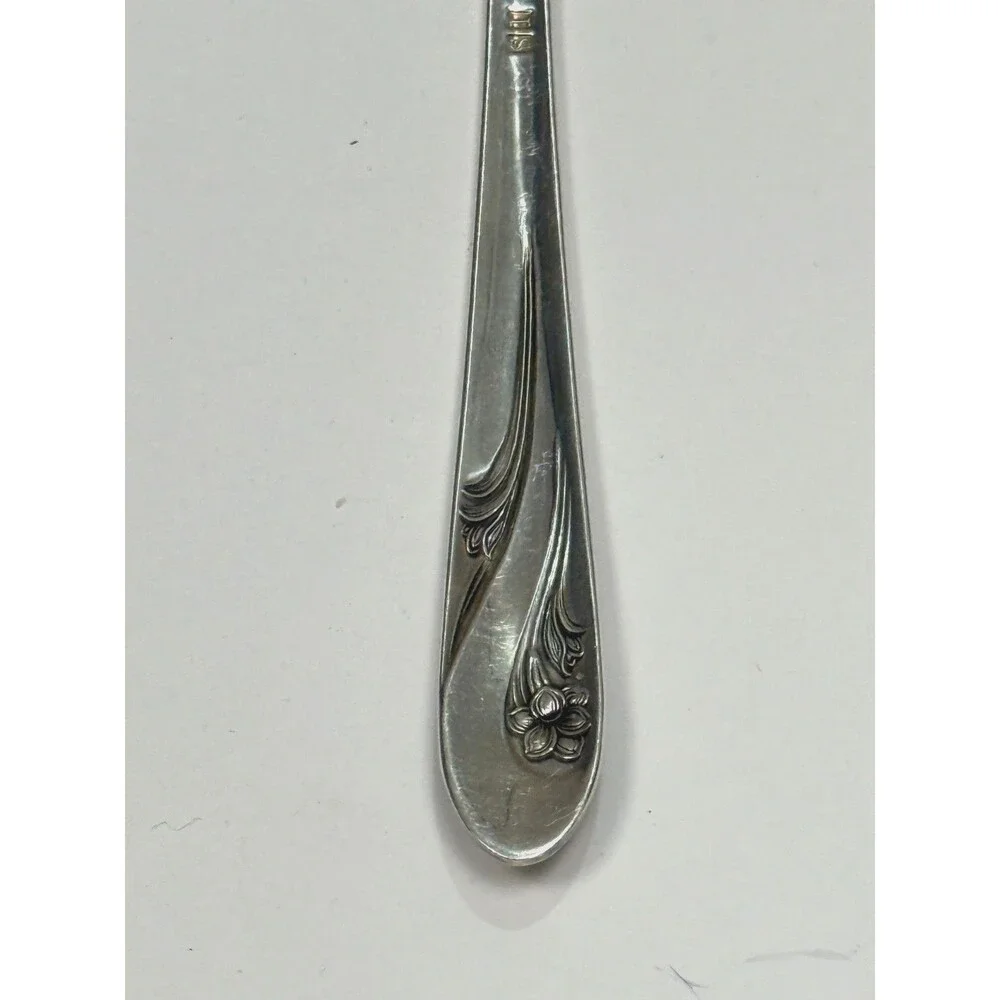 Holmes & Edwards IS‎ Romance Slotted Serving Spoon Vintage Silverplate USA Made